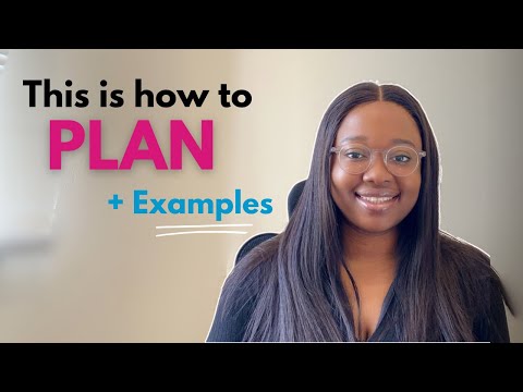 How to Plan