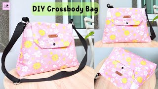 DIY Crossbody Bag With Flap | Simple Crossbody Bag Tutorial