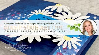 Cheerful Daisies Landscape Missing Middle Card screenshot 2