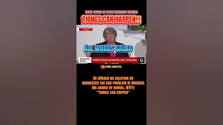 TRUMP SPEAKS ON BROWN UNIVERSITY SHOOTING