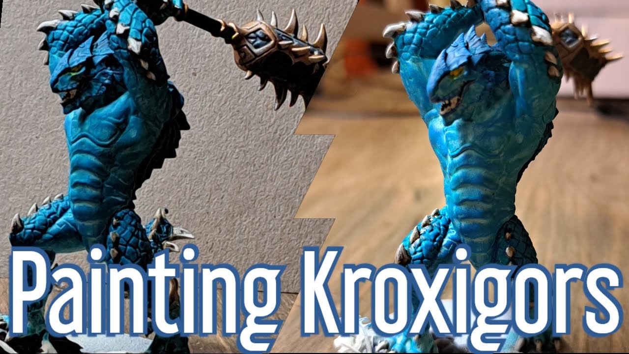 How I painted my Kroxigors, Age of Sigmar, Seraphon. - YouTube