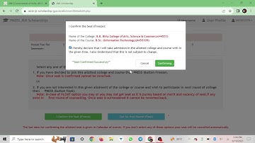 FREEZE Option Released/Full Process From Seat Freeze To Joining The College/Watch Full Video.