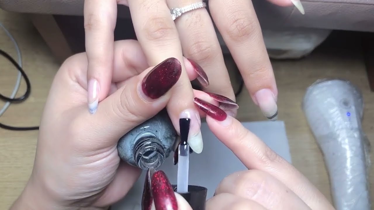 Nail Art Tangan Client | Cat Eye Nail Art