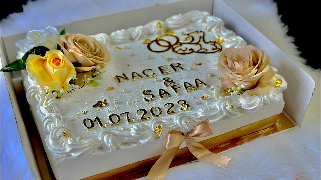 دروس الكيك : كيكة خطوبة أو زواج من الاول للاخير مع كافة اسرار الورشات 😜