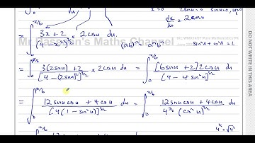 WMA14/01, IAL, (Edexcel), P4, June 2022, Q5,  Integration by Substitution