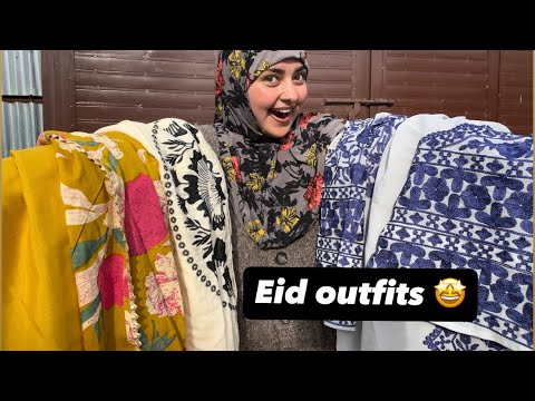  My Eid Outfit Haul 🌙 ||Pakistani/Kashmiri Dresses Try-On🤩🎀
