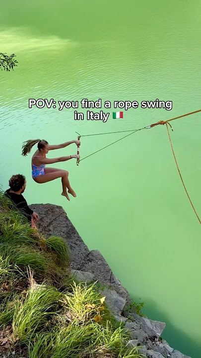 the BIGGEST rope swing in Italy 🤯