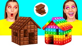 Real Food vs Chocolate Food Challenge | Funny Situations by DaRaDa Challenge