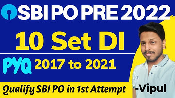 SBI PO 2022 - 10 Set DI | SBI PO Previous 5 Years Data Interpretation (2017-2021) | Quant by Vipul