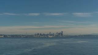 8k time lapse ferry crossing Bainbridge to Seattle