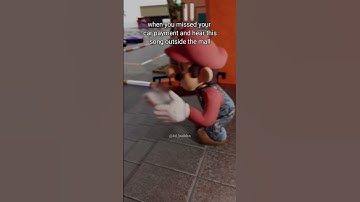 when you missed your car payment and hear this song outside the mall (REPO REAPER) (MARIO) #shorts