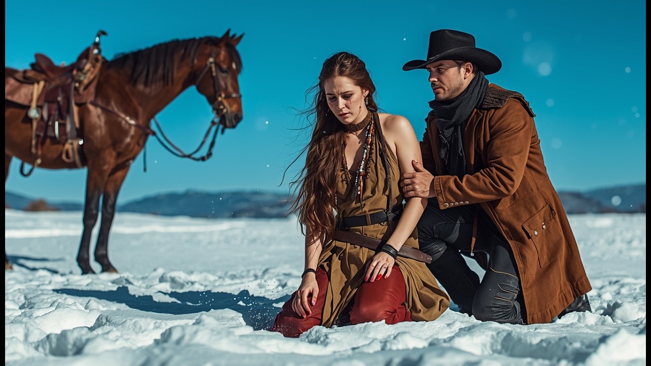 She Crawled Barefoot Through a Blizzard to Escape Him — A Cowboy Shielded Her With His Life