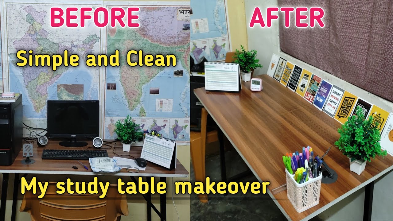 Study Table Setup| Study Table Makeover | Study Table Organizer |