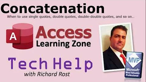 Microsoft Access String Concatenation, Double Double Quotes, Single Quotes, Dates, Times TechHelp