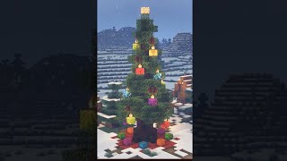 Minecraft Christmas Tree🎄Build Tutorial 🎅 #minecraftchristmas