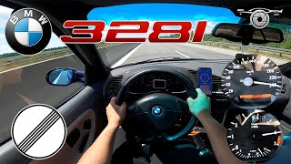 BMW E36 328i TOP SPEED ON GERMAN NO LIMIT AUTOBAHN POV | 100-200km/h 🚗