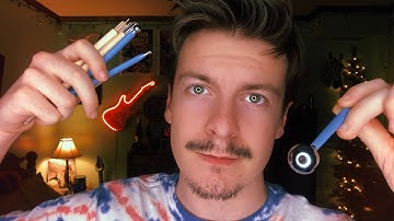 [ASMR] Dotting & Poking Your Face with Multiple Dotting Tools | Lens Tapping | Visual ASMR Triggers
