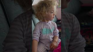 unicorn #nile #happy #unicorn #morning #bedhead #curls #words #talking #learning #18months #pjs