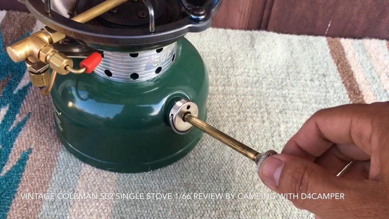 Vintage Coleman 502 Single Stove 1/66 Review By Camping with D4Camper