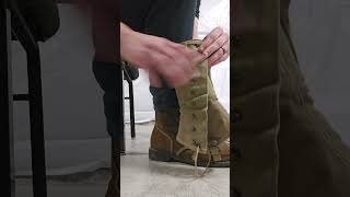 How to Lace WW2 Army gaiters (Leggings)