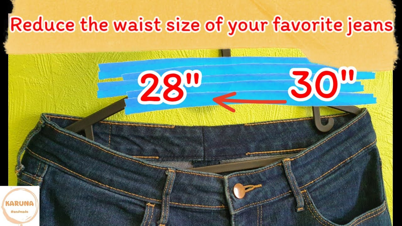 How to reduce the waist size of your favorite jeans without a sewing ...