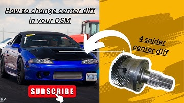 How to change your DSM center diff Direc from your car whitout removing the trany