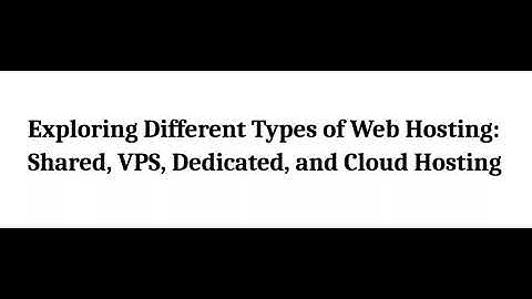 🌐 Discover the World of Web Hosting: Shared, VPS, Dedicated, and Cloud Hosting 🌐