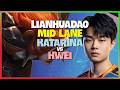 Rank 1 Katarina : His DAMAGE is INSANE CRUSHING Hwei MID LANE MASTER