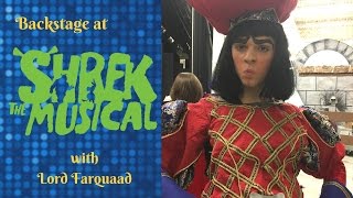 LORD FARQUAAD GIVES A BACKSTAGE TOUR AT SHREK THE MUSICAL