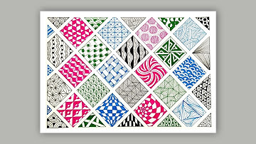 35 easy zentangle patterns