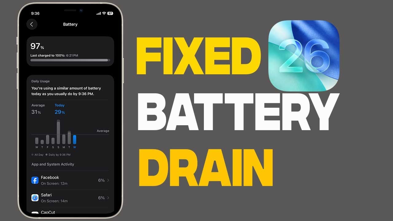 iOS 26 - Fix Battery DRAIN on iPhone - YouTube
