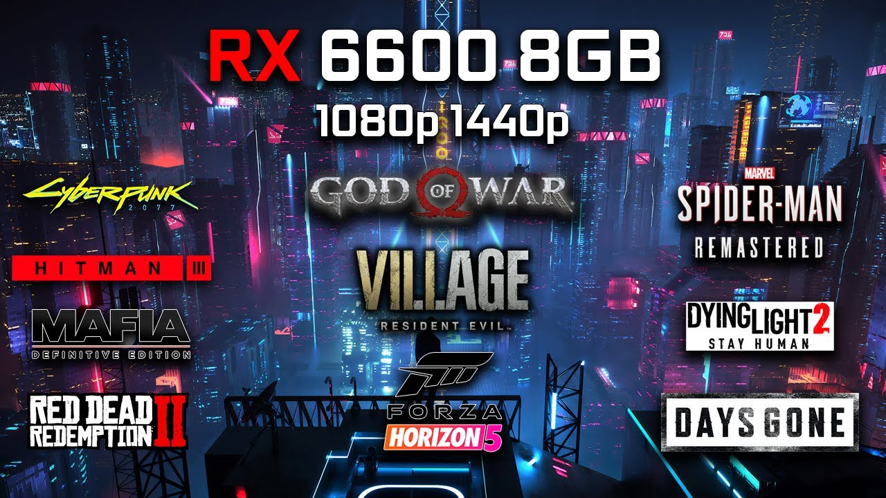 AMD RX 6600 8GB + Ryzen 5 3600 | Test in 10 Games | 1080p and 1440p in ...