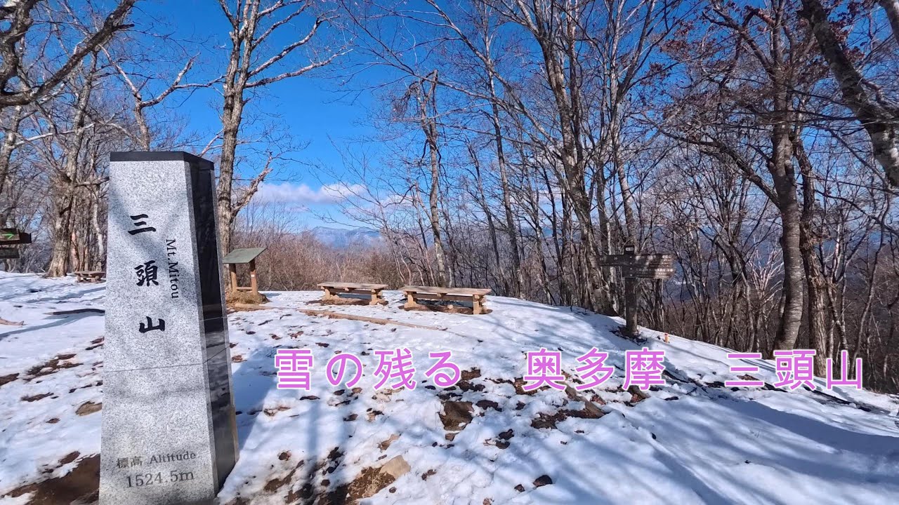 雪の残る奥多摩　三頭山#Mt. Mito with lingering snow in Okutama