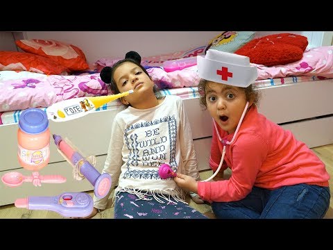 Masal Hasta Öykü Doktor Oluyor ! Kids Play a DOCTOR | Little Boy treats sisters !