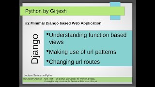 #2 Understanding Views and Paths | Creating Views | url Routes | Django Minimal Web Application