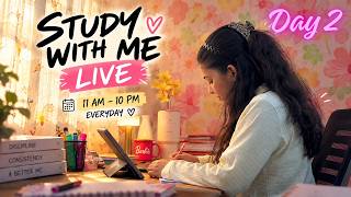 Day 2 | Study With Me LIVE | 11AM–10PM | Deep Focus + Background Music screenshot 1