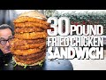 30 POUND FRIED CHICKEN SANDWICH (3 MILLION SUBSCRIBER SPECIAL) | SAM THE COOKING GUY