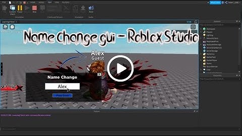 How to Make a Name Change Gui - Roblox Studio