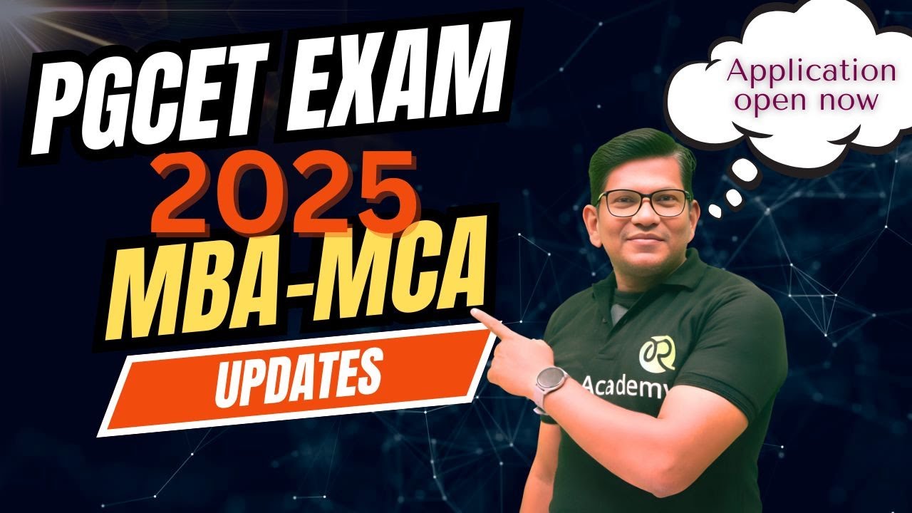 PGCET 2025 UPDATE | Application For PGCET MBA - MCA - YouTube
