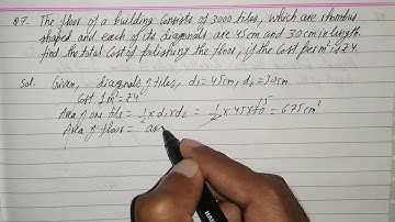 The floor of a building consists of 3000 tiles which are rhombus shaped | Class 8 ex 11.2 q 7