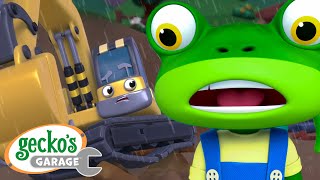 Excavator Trouble!｜Gecko's Garage｜Funny Cartoon For Kids｜Learning Videos For Toddlers
