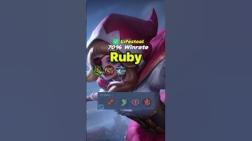 RUBY: DGM LIFESTEAL BUILD 2025 (UNSTOPPABLE SUSTAIN) 💥#mlbb #gaming #chouexp #shortvideos
