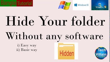 Hide your personal Files/Folder without software.windows Bangla tutorial.