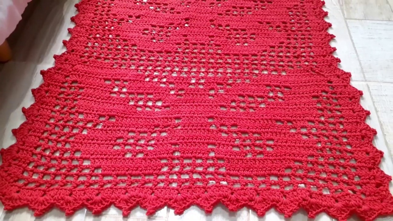 Tapete de Crochê Retangular Simples | parte 1