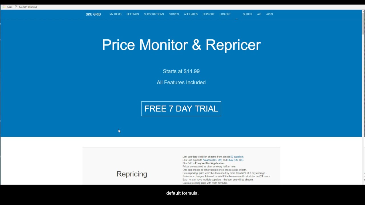 Sku Grid: My Items Tab - Batch Options - How to Remove Per Item (Override) Formulas on All Items