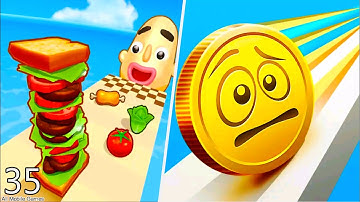 Sandwich Runner | Coin Rush - Max Level Gameplay - Android IOS VS#35