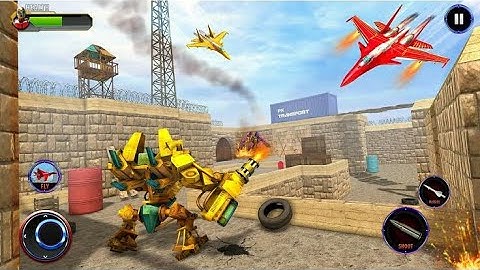 Air Jet Robot Transform | Robot Shooting Game | Chari Games