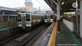 【211系】岡谷駅の並走同時発車を撮ってきた