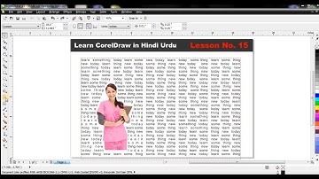 How to use  Wrap Text in CorelDraw | Learn CorelDraw in Hindi Urdu with complete property