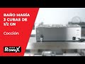 Vídeo: Baño María Industrial 3 Cubas de 1/2 GN Sobremesa con Grifo ®Romux